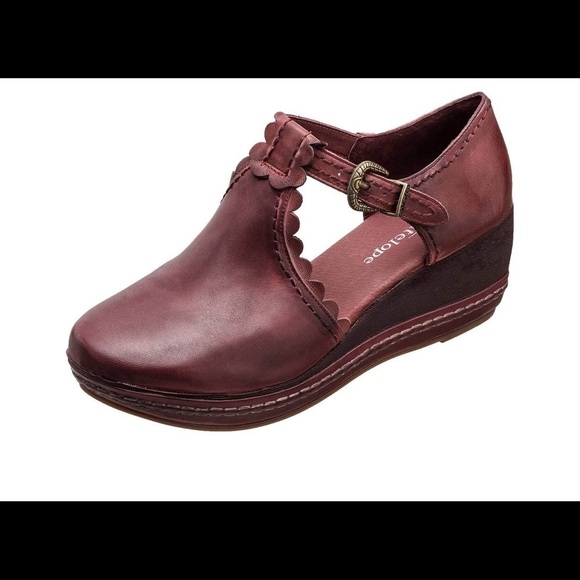 ANTELOPE N14 TAMBRA WEDGE SHOES/ COLOR: BORDEAUX - Picture 1 of 6